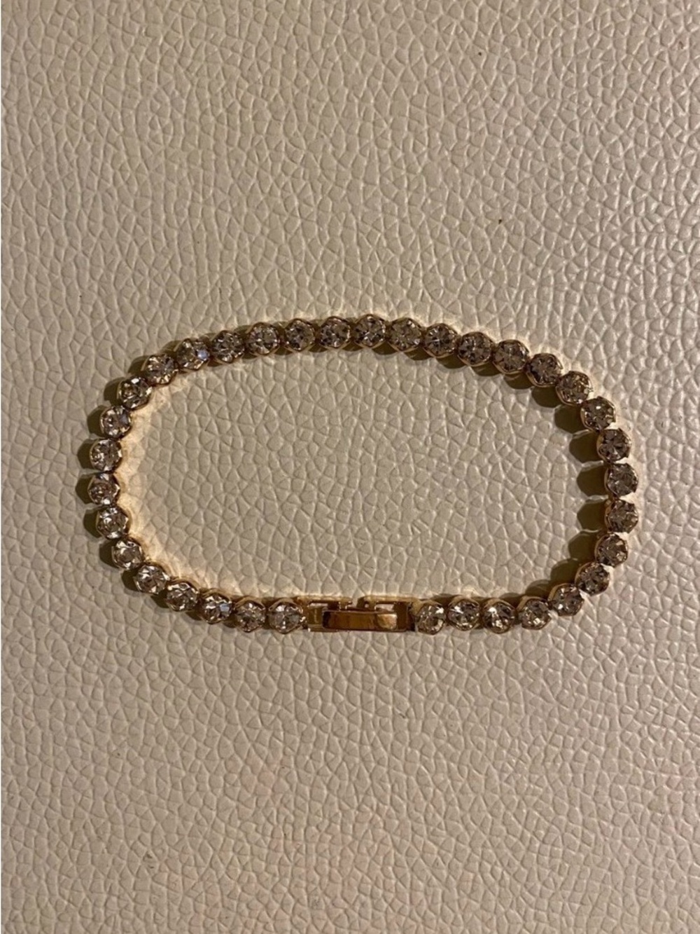 8CT Bezel Set Lab Created Diamond Tennis Bracelet 14K Gold Plated
